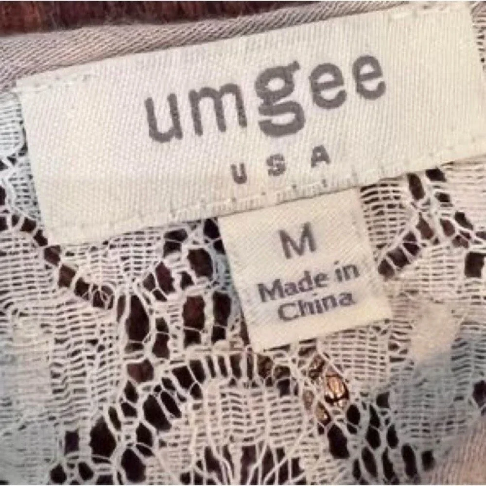 Umgee mocha and lace boho dress size medium